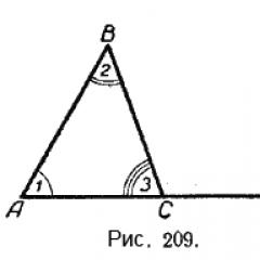 Triangle sum of angles theorem
